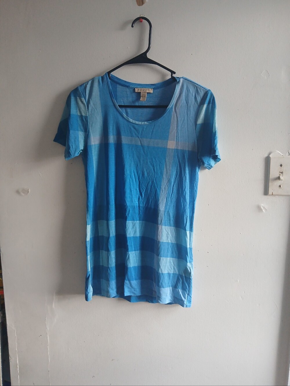 Burberry Light & Royal Blue Plaid Short-Sleeve Tee